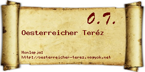 Oesterreicher Teréz névjegykártya